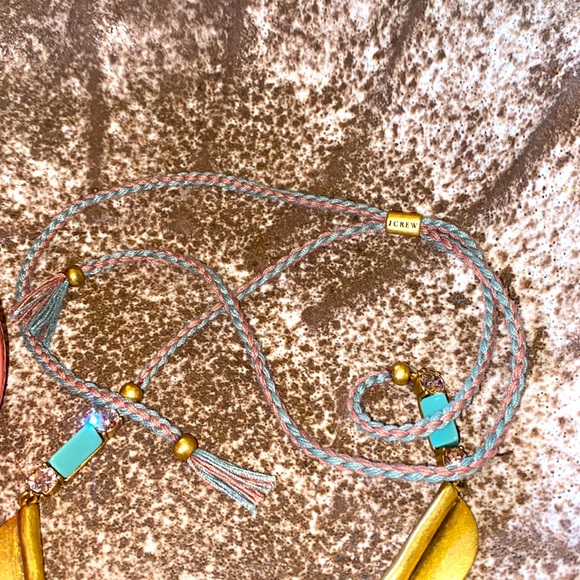 J. Crew chunky costume necklace on *adjustable* braided rope chain - Picture 5 of 7